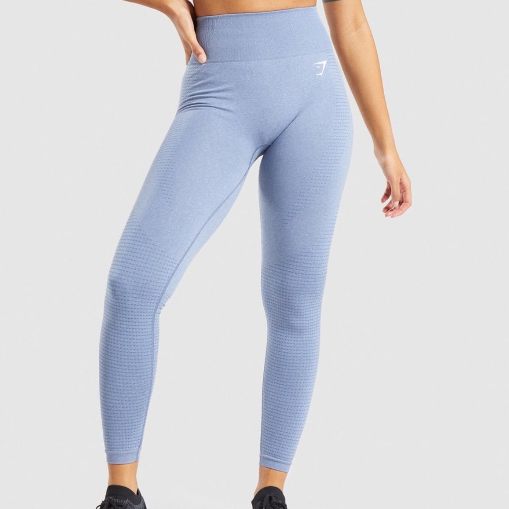 Gymshark Vital Seamless 2.0 Leggings - Blue Marl - Medium